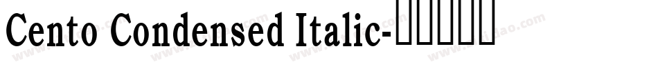 Cento Condensed Italic字体转换